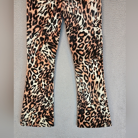 Adriano Goldschmied Pants Womens Sz 23R The Quinne Crop Kick Flare Animal Print - Picture 11 of 13